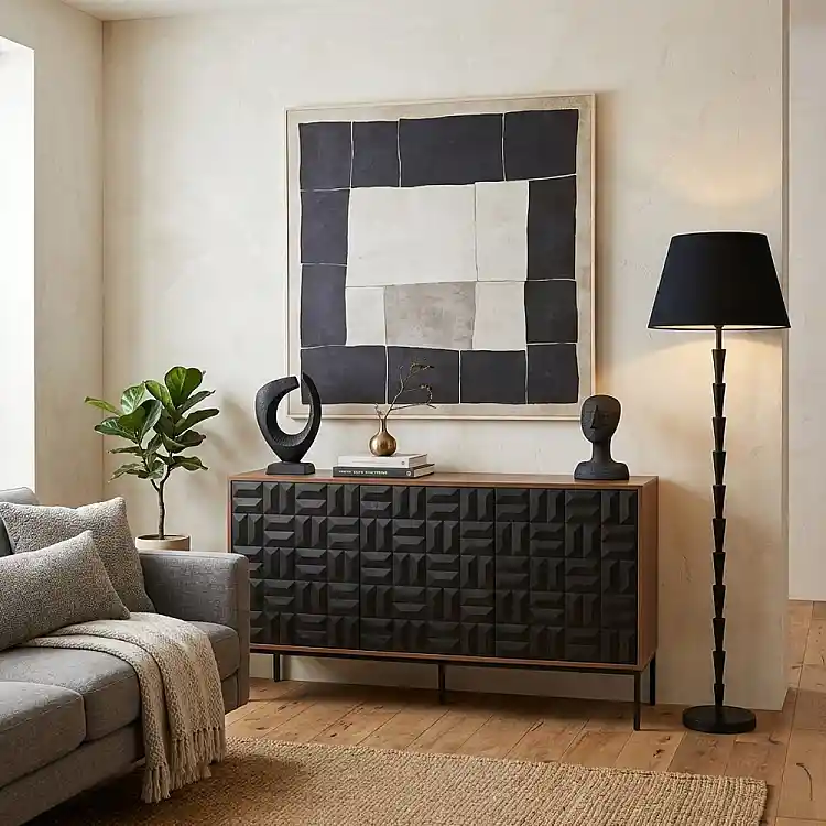 LIBERTA ZUMA ΜΠΟΥΦΕΣ ΚΑΡΥΔΙ ΜΑΥΡΟ 148x40x85.5cm