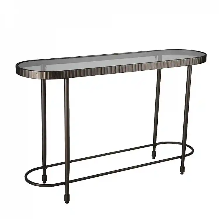 LIBERTA GRANAZ ΚΟΝΣΟΛΑ GUNMETAL 132x36x81cm