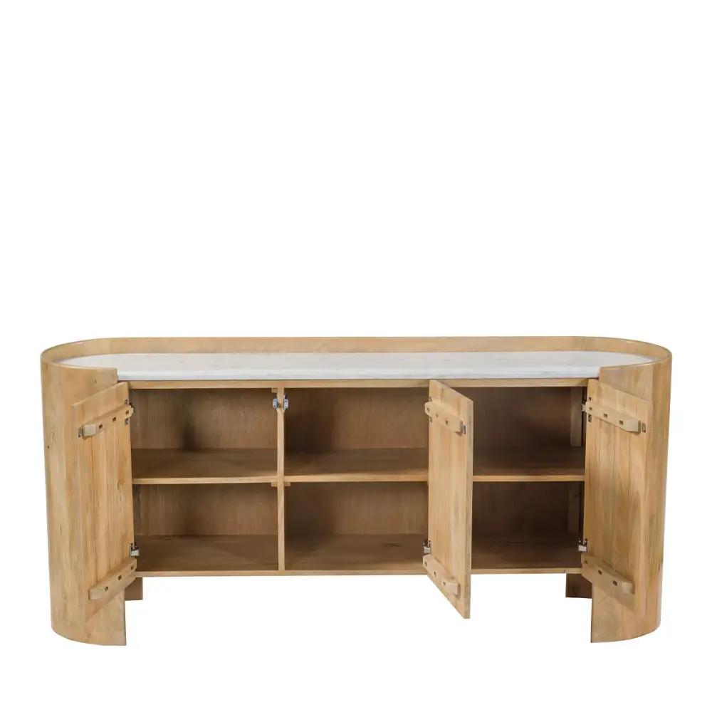 LIBERTA DON ΜΠΟΥΦΕΣ 3ΠΟΡΤΕΣ ΦΥΣΙΚΟ ΛΕΥΚΟ 165x45x75cm