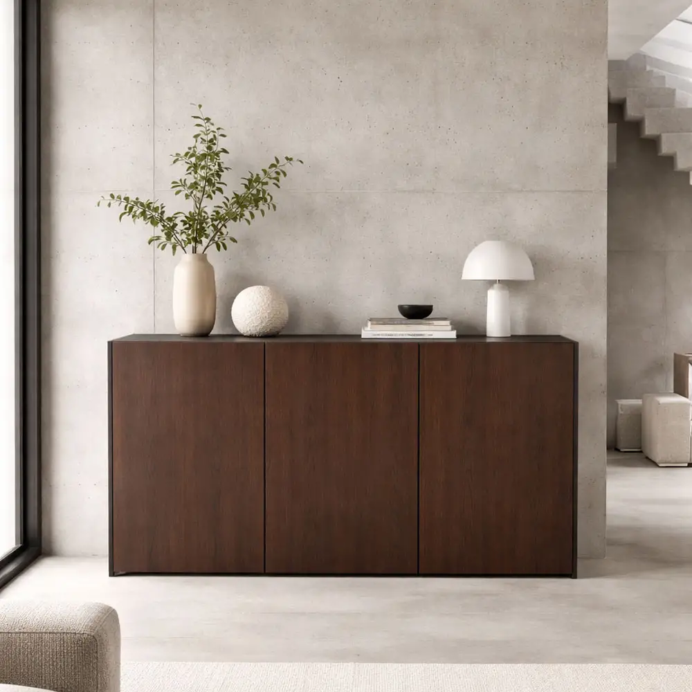 LIBERTA NUEZ ΜΠΟΥΦΕΣ 3ΠΟΡΤΕΣ ΚΑΡΥΔΙ ΜΑΥΡΟ 156x45x85cm