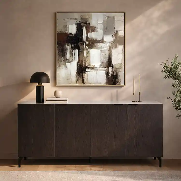 LIBERTA NOTTE ΜΠΟΥΦΕΣ ΜΑΥΡΟ ΛΕΥΚΟ ΠΕΤΡΑ 180x40.5x84cm
