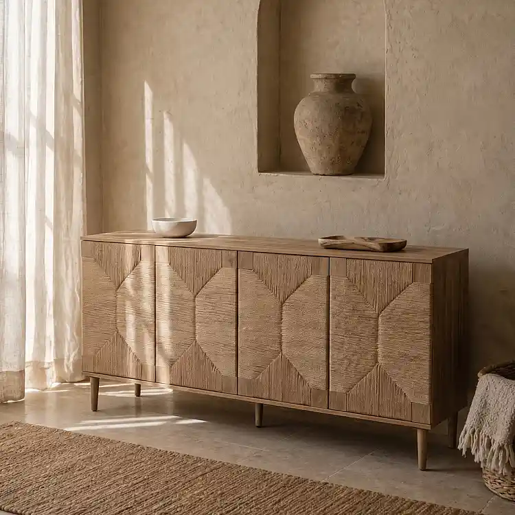 LIBERTA SISAL ΜΠΟΥΦΕΣ 4ΠΟΡΤΕΣ ΦΥΣΙΚΟ 160x39x78.5cm