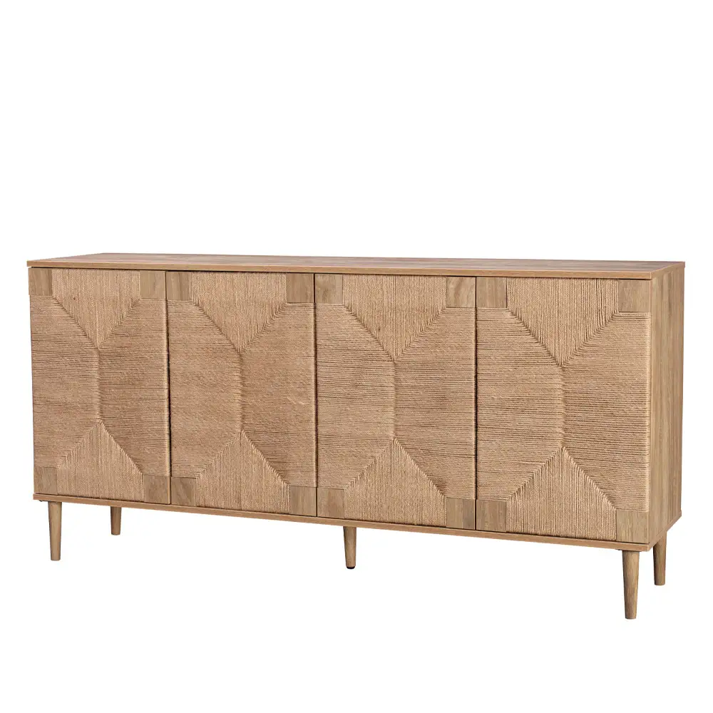 LIBERTA SISAL ΜΠΟΥΦΕΣ 4ΠΟΡΤΕΣ ΦΥΣΙΚΟ 160x39x78.5cm