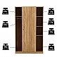 LIBERTA KEY ΝΤΟΥΛΑΠΑ 2ΠΟΡΤΕΣ ΦΥΣΙΚΟ 120x50x200 LIBERTA KEY ΝΤΟΥΛΑΠΑ 2ΠΟΡΤΕΣ ΦΥΣΙΚΟ 120x50x200