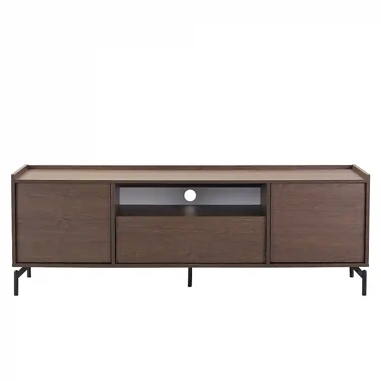 LIBERTA TOBAC TV STAND 2ΠΟΡΤΕΣ 1ΣΥΡΤΑΡΙ ΚΑΡΥΔΙ ΣΚΟΥΡΟ 180x39x62cm