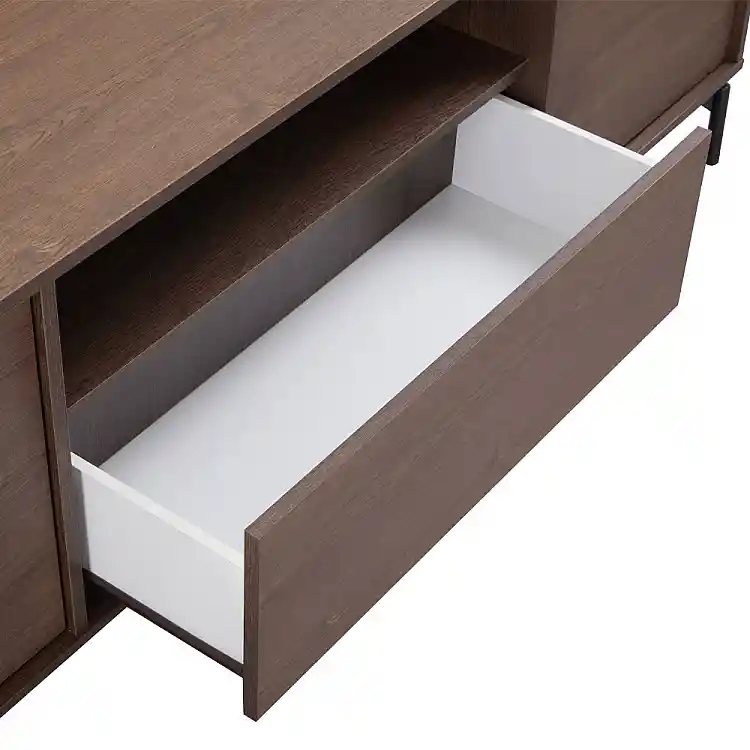 LIBERTA TOBAC TV STAND 2ΠΟΡΤΕΣ 1ΣΥΡΤΑΡΙ ΚΑΡΥΔΙ ΣΚΟΥΡΟ 180x39x62cm