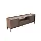 LIBERTA TOBAC TV STAND 2ΠΟΡΤΕΣ 1ΣΥΡΤΑΡΙ ΚΑΡΥΔΙ ΣΚΟΥΡΟ 180x39x62cm