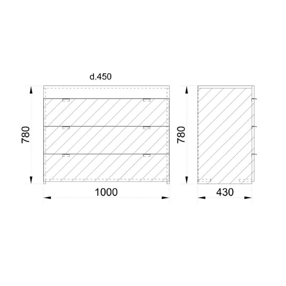 LIBERTA MY BOX ΣΥΡΤΑΡΙΕΡΑ 3ΣΥΡΤΑΡΙΑ SONOMA ΣΚΟΥΡΟ ΛΕΥΚΟ HIGH GLOSS 105x45xH78cm