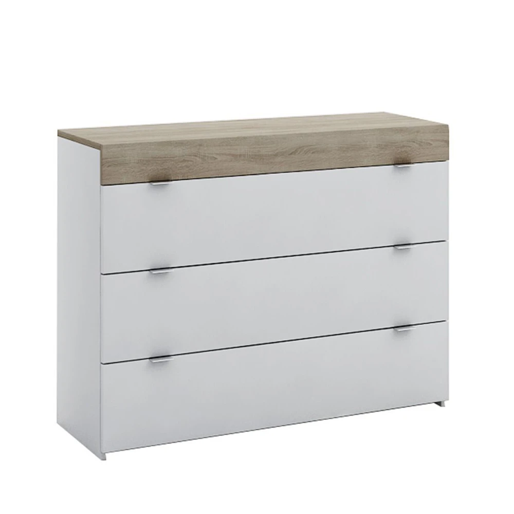 LIBERTA MY BOX ΣΥΡΤΑΡΙΕΡΑ 3ΣΥΡΤΑΡΙΑ SONOMA ΣΚΟΥΡΟ ΛΕΥΚΟ HIGH GLOSS 105x45xH78cm