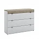 LIBERTA MY BOX ΣΥΡΤΑΡΙΕΡΑ 3ΣΥΡΤΑΡΙΑ SONOMA ΣΚΟΥΡΟ ΛΕΥΚΟ HIGH GLOSS 105x45xH78cm