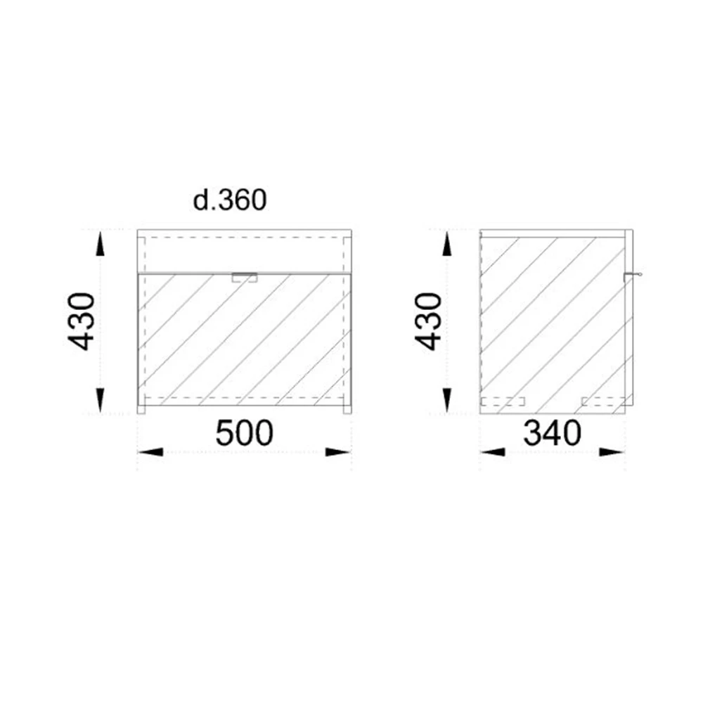 LIBERTA MY BOX ΚΟΜΟΔΙΝΟ SONOMA ΣΚΟΥΡΟ ΛΕΥΚΟ HIGH GLOSS 50x36x43