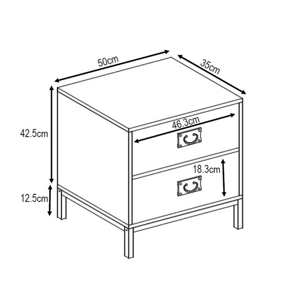 LIBERTA RUBIK ΚΟΜΟΔΙΝΟ 2ΣΥΡΤΑΡΙΑ CEMENT ΑΝΟΙΧΤΟ ΜΕ PATTERN 50x35x55