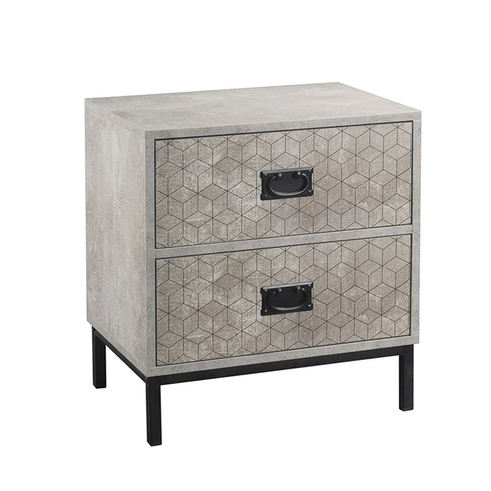 LIBERTA RUBIK ΚΟΜΟΔΙΝΟ 2ΣΥΡΤΑΡΙΑ CEMENT ΑΝΟΙΧΤΟ ΜΕ PATTERN 50x35x55