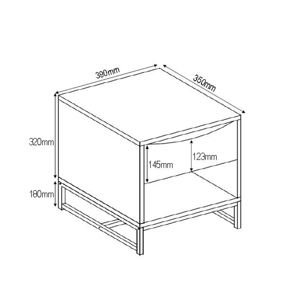 LIBERTA EDGE ΚΟΜΟΔΙΝΟ 1ΣΥΡΤΑΡΙ ΜΑΥΡΟ SONOMA 39x35x50