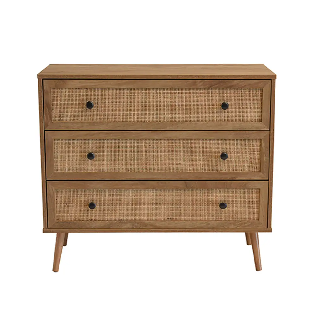 LIBERTA AMMOS ΚΟΜΟΤΑ 3ΣΥΡΤΑΡΙΑ ΦΥΣΙΚΟ ΜΕ RATTAN 90x39x79cm