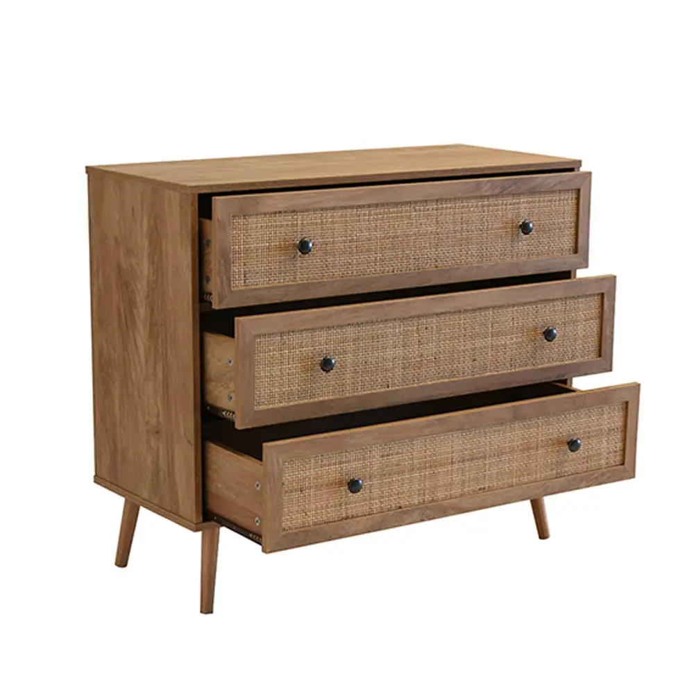 LIBERTA AMMOS ΚΟΜΟΤΑ 3ΣΥΡΤΑΡΙΑ ΦΥΣΙΚΟ ΜΕ RATTAN 90x39x79cm
