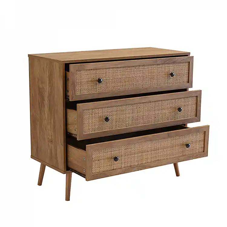 LIBERTA AMMOS ΚΟΜΟΤΑ 3ΣΥΡΤΑΡΙΑ ΦΥΣΙΚΟ ΜΕ RATTAN 90x39x79cm