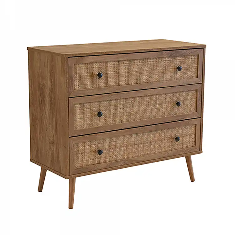 LIBERTA AMMOS ΚΟΜΟΤΑ 3ΣΥΡΤΑΡΙΑ ΦΥΣΙΚΟ ΜΕ RATTAN 90x39x79cm