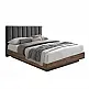 LIBERTA BOXY ΚΡΕΒΑΤΙ (ΓΙΑ ΣΤΡΩΜΑ 160x200cm) ΓΚΡΙ ΣΚΟΥΡΟ ΚΑΡΥΔΙ 211.5x165x111.2 LIBERTA BOXY ΚΡΕΒΑΤΙ (ΓΙΑ ΣΤΡΩΜΑ 160x200cm) ΓΚΡΙ ΣΚΟΥΡΟ ΚΑΡΥΔΙ 211.5x165x111.2