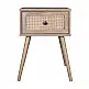 LIBERTA AMMOS ΚΟΜΟΔΙΝΟ 1ΣΥΡΤΑΡΙ ΦΥΣΙΚΟ ΜΕ RATTAN 40x35x61cm