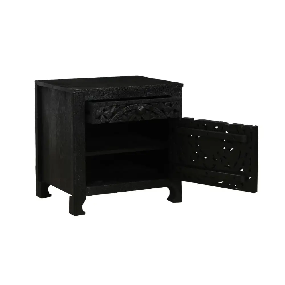 LIBERTA VOLCANO ΚΟΜΟΔΙΝΟ 1ΠΟΡΤΑ 1ΣΥΡΤΑΡΙ ΜΑΥΡΟ 50x40x50cm