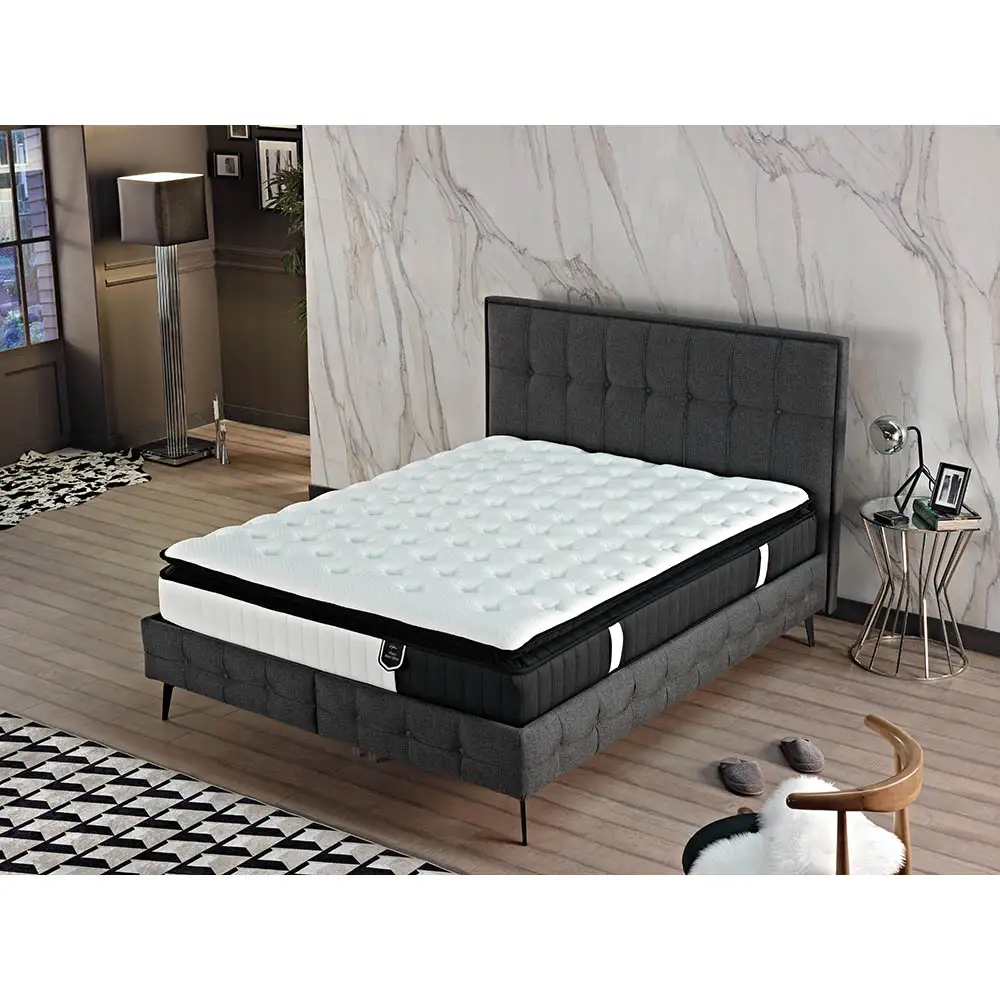 LIBERTA VISCO ALOE VERA ROLL PACK ΣΤΡΩΜΑ 160x200cm ΛΕΥΚΟ ΑΝΘΡΑΚΙ 200x160x31