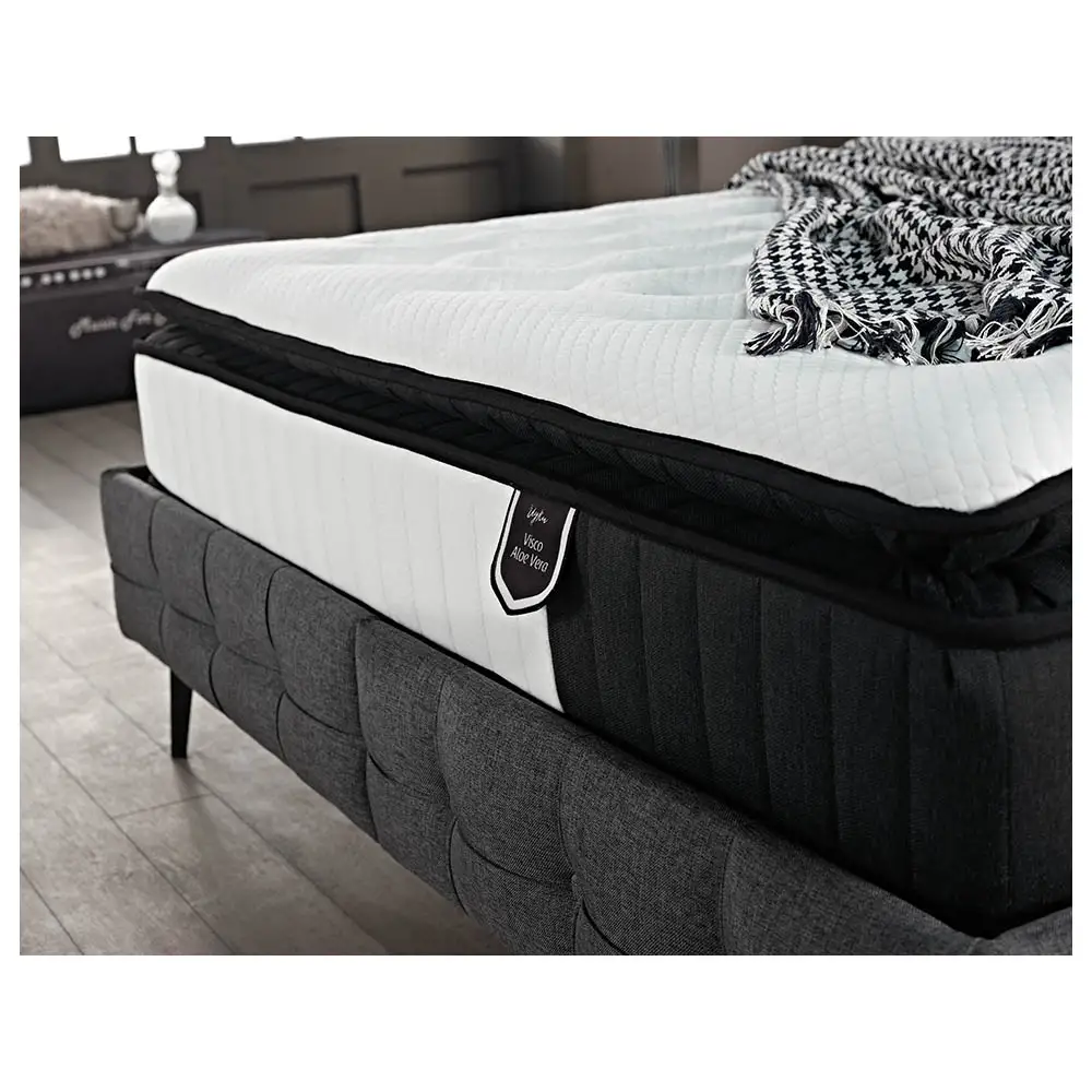 LIBERTA VISCO ALOE VERA ROLL PACK ΣΤΡΩΜΑ 160x200cm ΛΕΥΚΟ ΑΝΘΡΑΚΙ 200x160x31