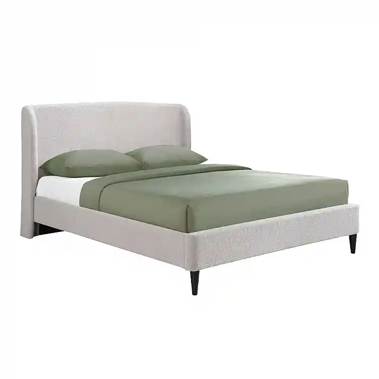 LIBERTA TEDDY ΚΡΕΒΑΤΙ (ΓΙΑ ΣΤΡΩΜΑ 160x200cm) ΓΚΡΙ ΑΝΟΙΧΤΟ 221x171.5x111cm