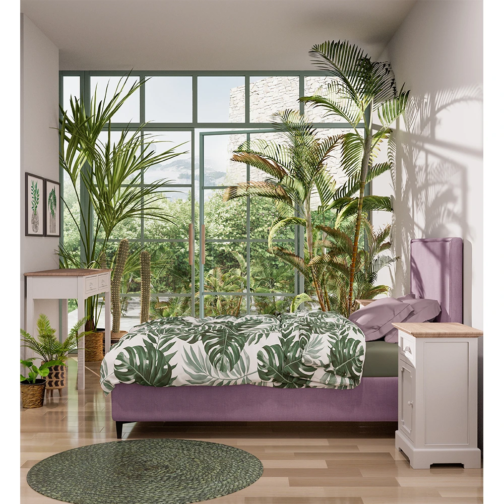 LIBERTA FRAME ΚΡΕΒΑΤΙ ΜΕ ΑΠΟΘΗΚ. ΧΩΡΟ (ΓΙΑ ΣΤΡΩΜΑ 90x200cm) VIOLET 10-881 208x97x121