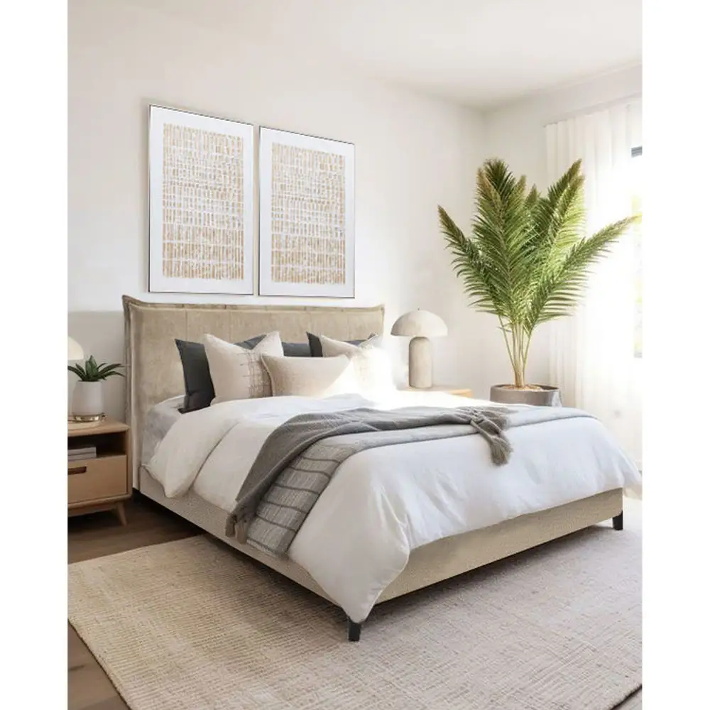 LIBERTA LIFE ΚΡΕΒΑΤΙ (ΓΙΑ ΣΤΡΩΜΑ 160x200cm) BEIGE 215x171x115