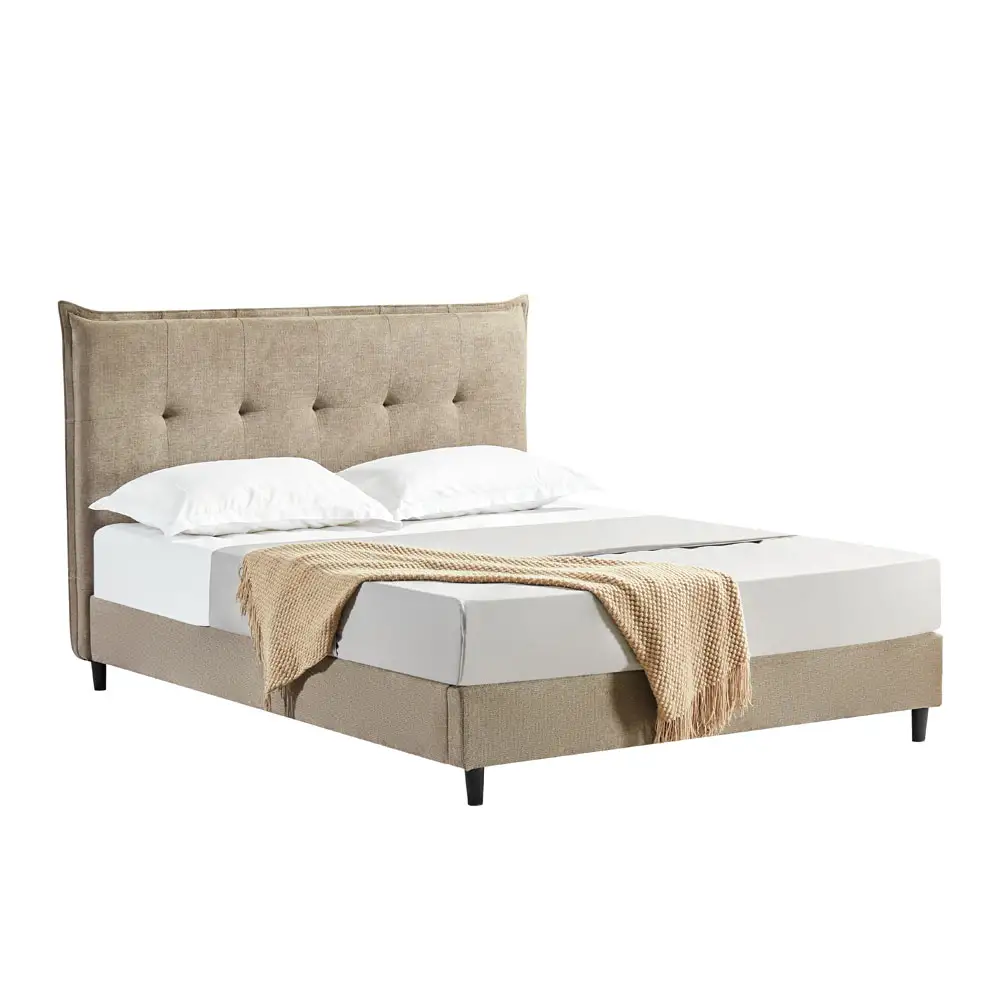 LIBERTA LIFE ΚΡΕΒΑΤΙ (ΓΙΑ ΣΤΡΩΜΑ 160x200cm) BEIGE 215x171x115