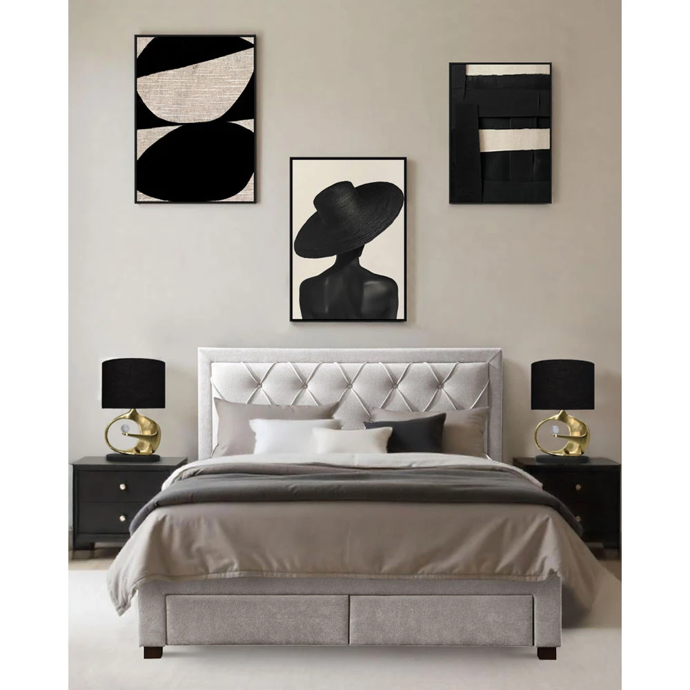 LIBERTA NOBLE ΚΡΕΒΑΤΙ (ΓΙΑ ΣΤΡΩΜΑ 160x200cm) ΓΚΡΙ ΑΝΟΙΧΤΟ 216.5x165x122