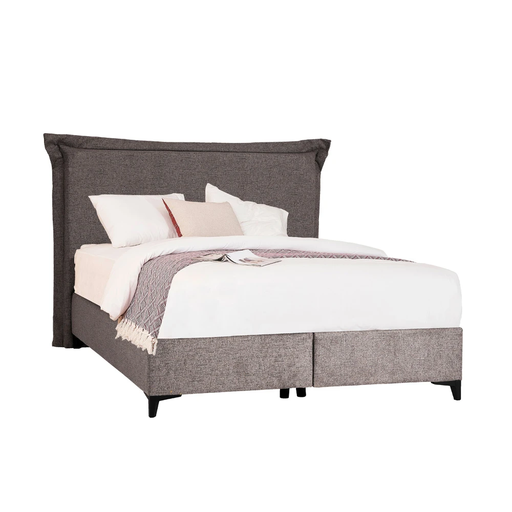LIBERTA LONGWAVE ΚΡΕΒΑΤΙ ΜΕ ΑΠΟΘΗΚ. ΧΩΡΟ (ΓΙΑ ΣΤΡΩΜΑ 160x200cm) ΓΚΡΙ 34-900 207x180x140