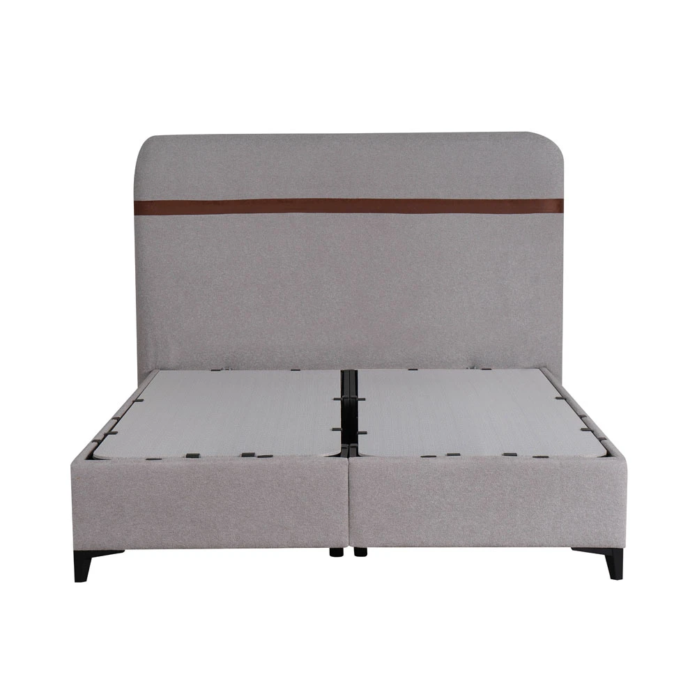 LIBERTA LINEA ΚΡΕΒΑΤΙ ΜΕ ΑΠΟΘΗΚ. ΧΩΡΟ (ΓΙΑ ΣΤΡΩΜΑ 160x200cm) BEIGE 07-957 ΚΑΦΕ 27-902 208x167x130