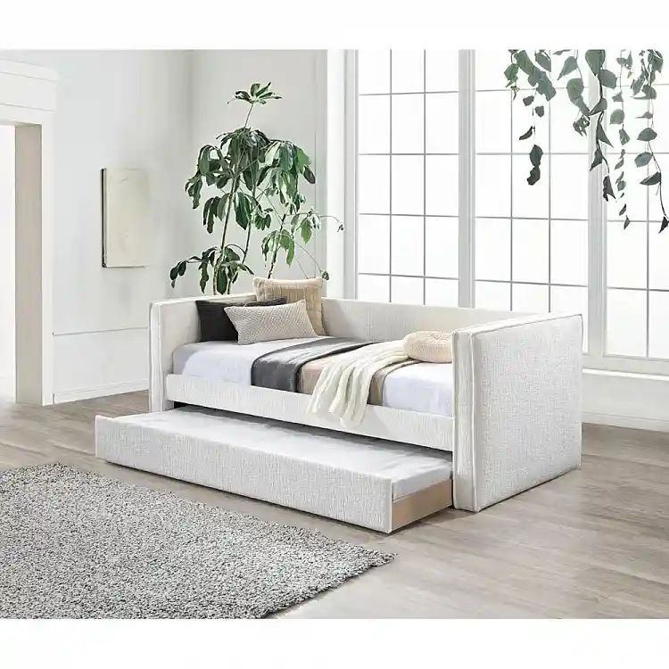 LIBERTA CALMO ΚΑΝΑΠΕΣ ΚΡΕΒΑΤΙ (ΓΙΑ ΣΤΡΩΜΑ 90x190cm) CREAM 222x99x84.2cm
