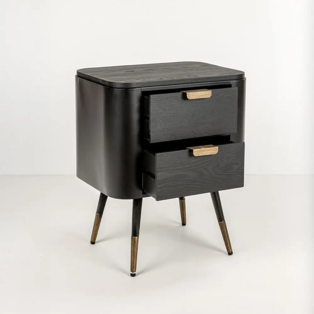 LIBERTA COLOMBO ΚΟΜΟΔΙΝΟ ΜΑΥΡΟ ΧΡΥΣΟ 50x39x63cm