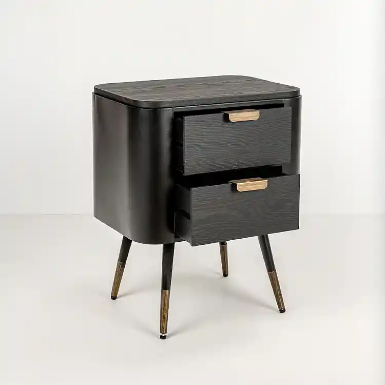 LIBERTA COLOMBO ΚΟΜΟΔΙΝΟ ΜΑΥΡΟ ΧΡΥΣΟ 50x39x63cm