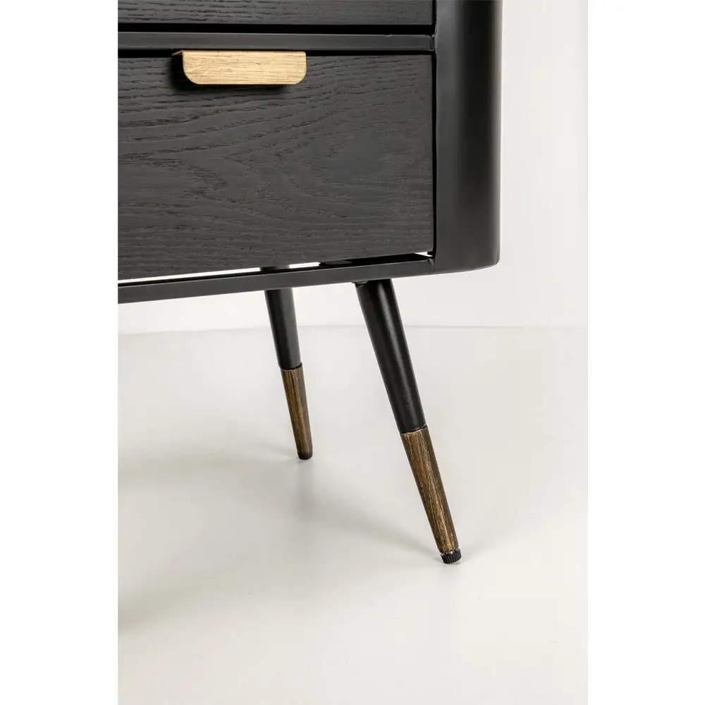 LIBERTA COLOMBO ΚΟΜΟΔΙΝΟ ΜΑΥΡΟ ΧΡΥΣΟ 50x39x63cm