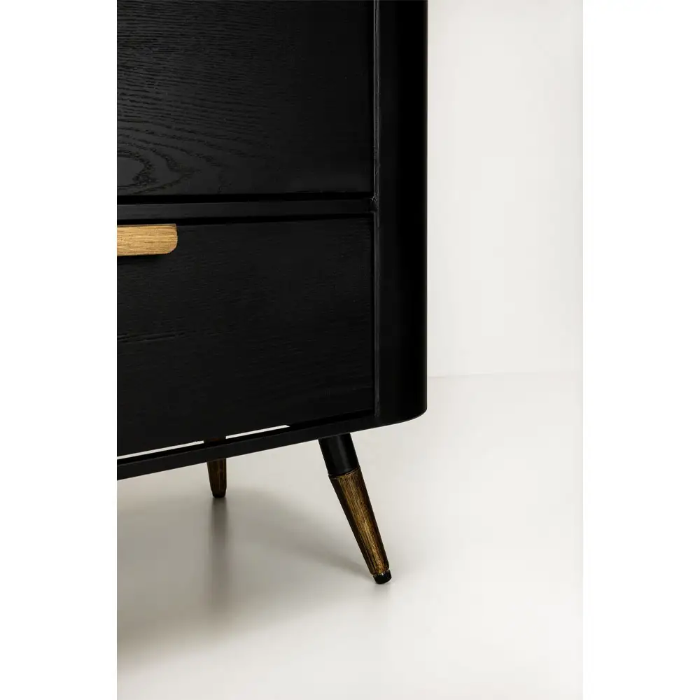 LIBERTA COLOMBO ΣΥΡΤΑΡΙΕΡΑ ΜΑΥΡΟ ΧΡΥΣΟ 118x39x77cm