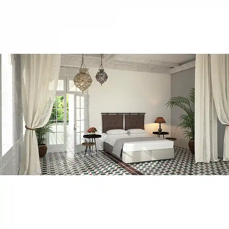 LIBERTA HANG ΜΑΞΙΛΑΡΙ ΚΕΦΑΛΑΡΙΟΥ SET 2ΤΕΜ ΓΚΡΙ ΚΑΦΕ 20-914 70x10x50cm