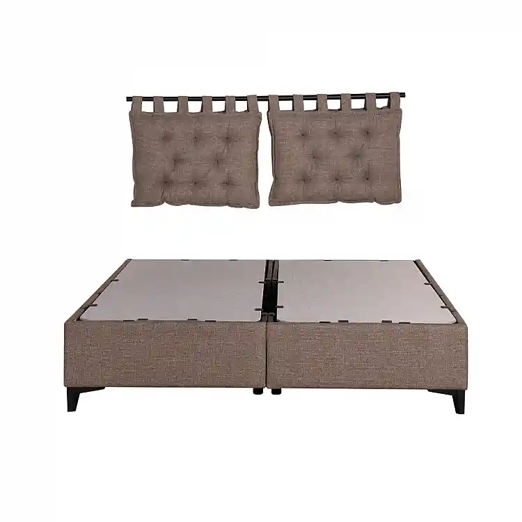 LIBERTA HANG ΜΑΞΙΛΑΡΙ ΚΕΦΑΛΑΡΙΟΥ SET 2ΤΕΜ ΓΚΡΙ ΚΑΦΕ 20-914 70x10x50cm