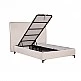 LIBERTA COLOMBO ΚΡΕΒΑΤΙ ΜΕ ΑΠΟΘΗΚ. ΧΩΡΟ (ΓΙΑ ΣΤΡΩΜΑ 160x200cm) OFF WHITE 06-900 ΜΑΥΡΟ 210x170x120