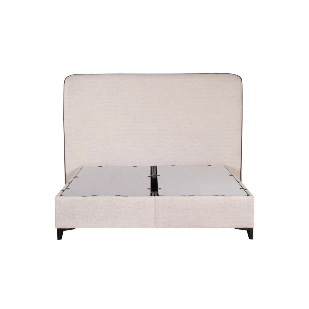 LIBERTA COLOMBO ΚΡΕΒΑΤΙ ΜΕ ΑΠΟΘΗΚ. ΧΩΡΟ (ΓΙΑ ΣΤΡΩΜΑ 160x200cm) OFF WHITE 06-900 ΜΑΥΡΟ 210x170x120