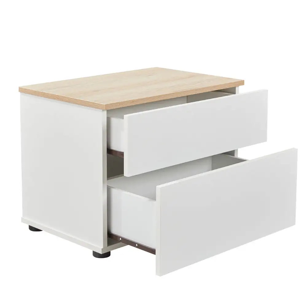 LIBERTA LUCIDO ΚΟΜΟΔΙΝΟ 2ΣΥΡΤΑΡΙΑ ΛΕΥΚΟ OAK ΦΥΣΙΚΟ 58x39x44.5