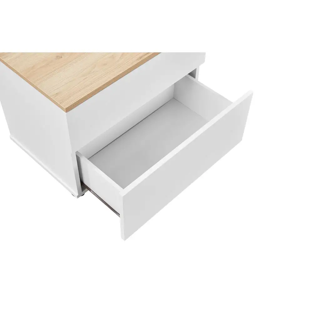 LIBERTA LUCIDO ΚΟΜΟΔΙΝΟ 2ΣΥΡΤΑΡΙΑ ΛΕΥΚΟ OAK ΦΥΣΙΚΟ 58x39x44.5