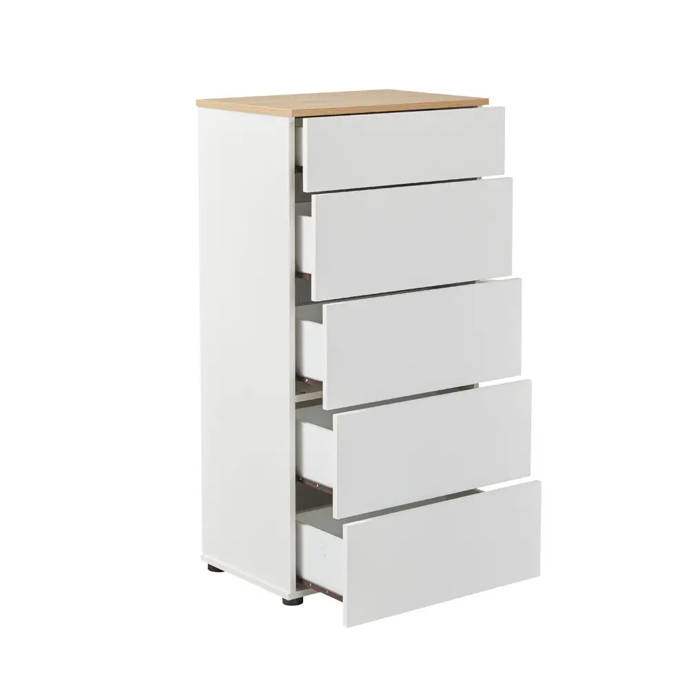 LIBERTA LUCIDO ΣΥΡΤΑΡΙΕΡΑ 5ΣΥΡΤΑΡΙΑ ΛΕΥΚΟ OAK ΦΥΣΙΚΟ 58x39x116.5