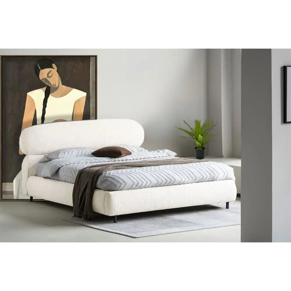 LIBERTA SERENITE ΚΡΕΒΑΤΙ (ΓΙΑ ΣΤΡΩΜΑ 160x200cm) BEIGE 230x194x105cm