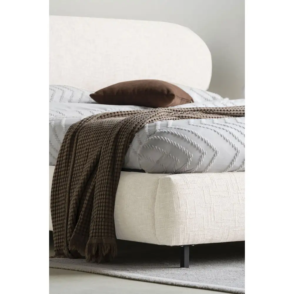 LIBERTA SERENITE ΚΡΕΒΑΤΙ (ΓΙΑ ΣΤΡΩΜΑ 160x200cm) BEIGE 230x194x105cm