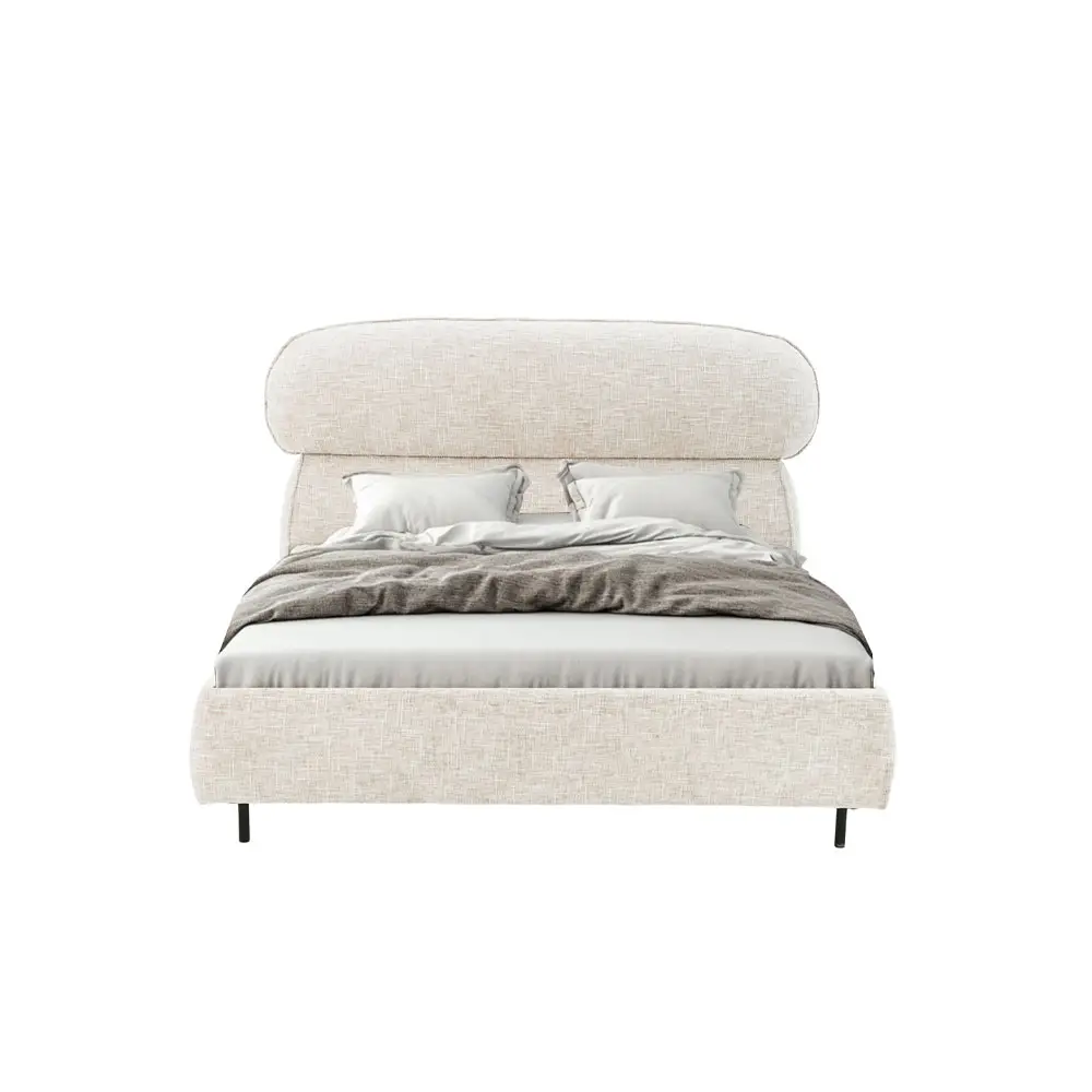 LIBERTA SERENITE ΚΡΕΒΑΤΙ (ΓΙΑ ΣΤΡΩΜΑ 160x200cm) BEIGE 230x194x105cm