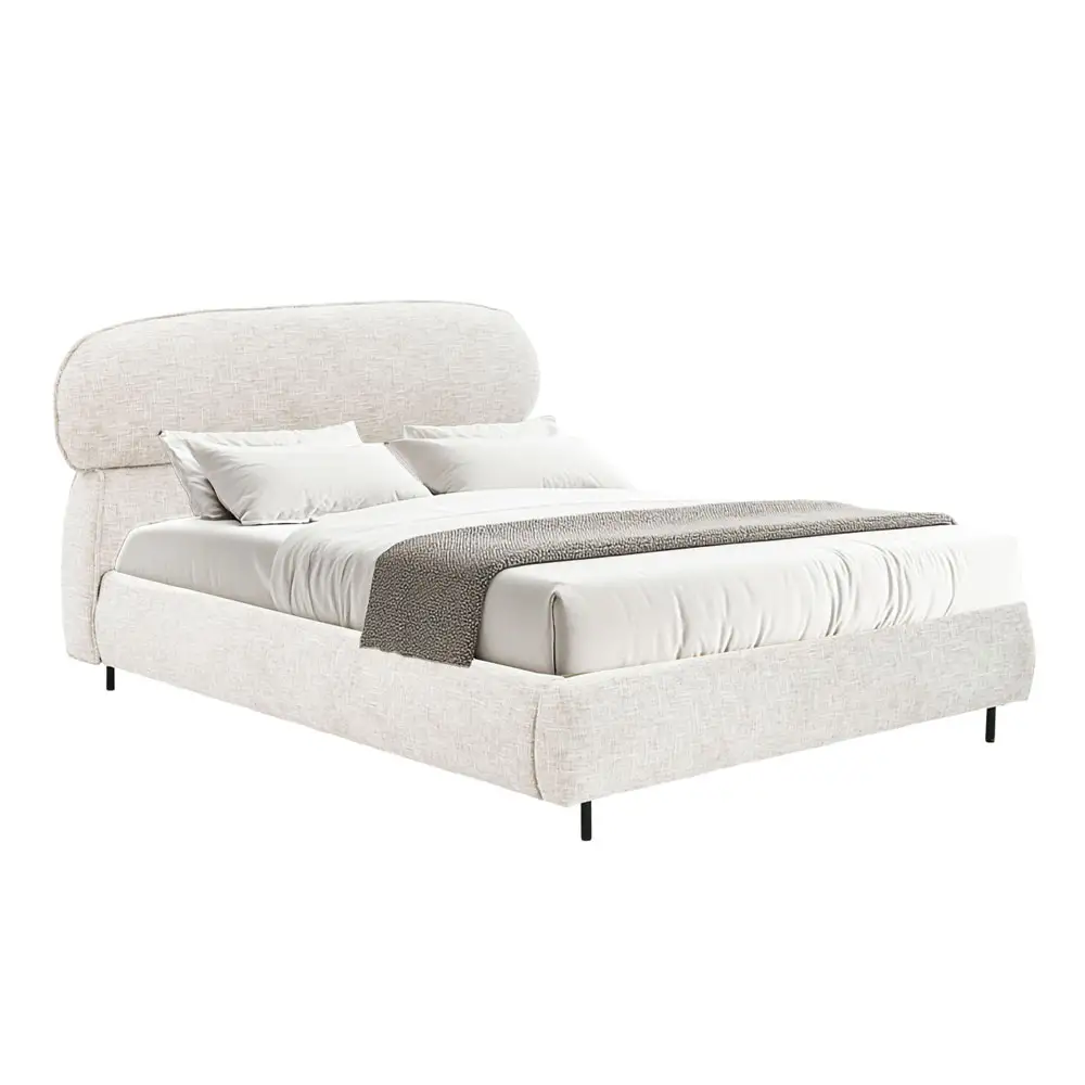 LIBERTA SERENITE ΚΡΕΒΑΤΙ (ΓΙΑ ΣΤΡΩΜΑ 160x200cm) BEIGE 230x194x105cm